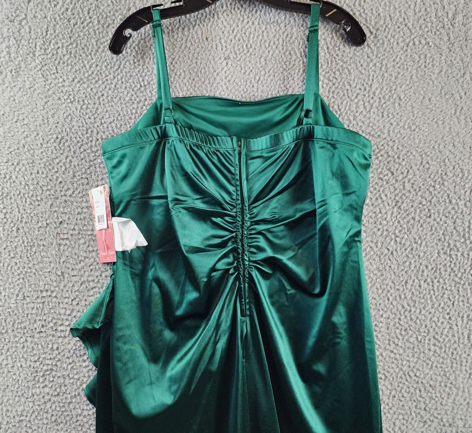 Emerald Sundae Trendy Plus Size Ruffled Midi Dress Women's 18 Hunter Sleeveless~ - Picture 14 of 14