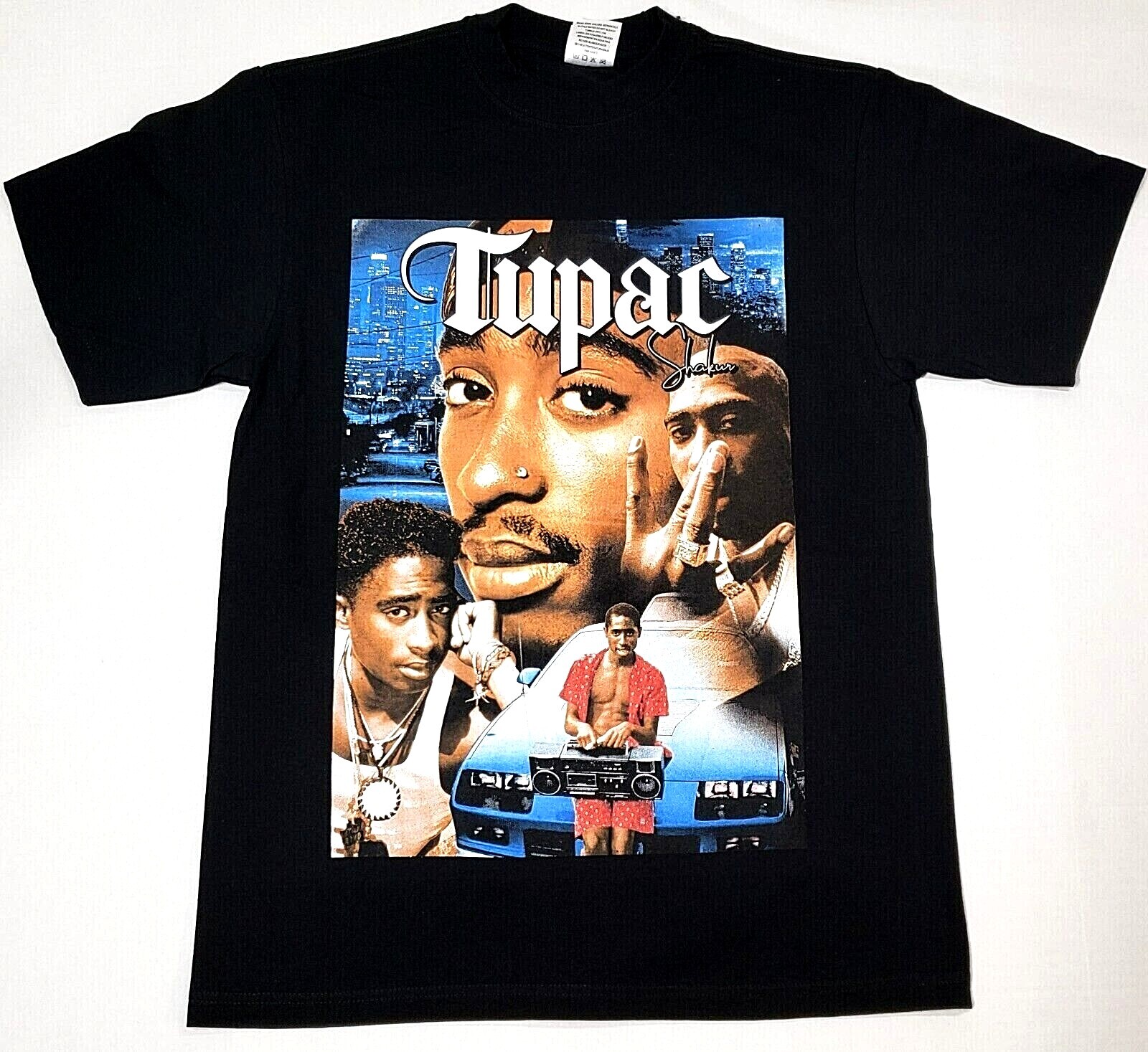 Tupac Shakur T-shirt 2Pac West Coast Hip Hop Rap Adult Men's Tupac Shakur T-shirt 2Pac West Coast Hip Hop Rap Adult Men's