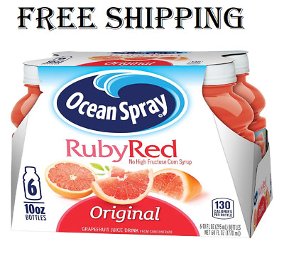   Ruby Red Grapefruit Juice Drinks, 10 Fl Oz Bottles, 6 Count (Pack of 1)