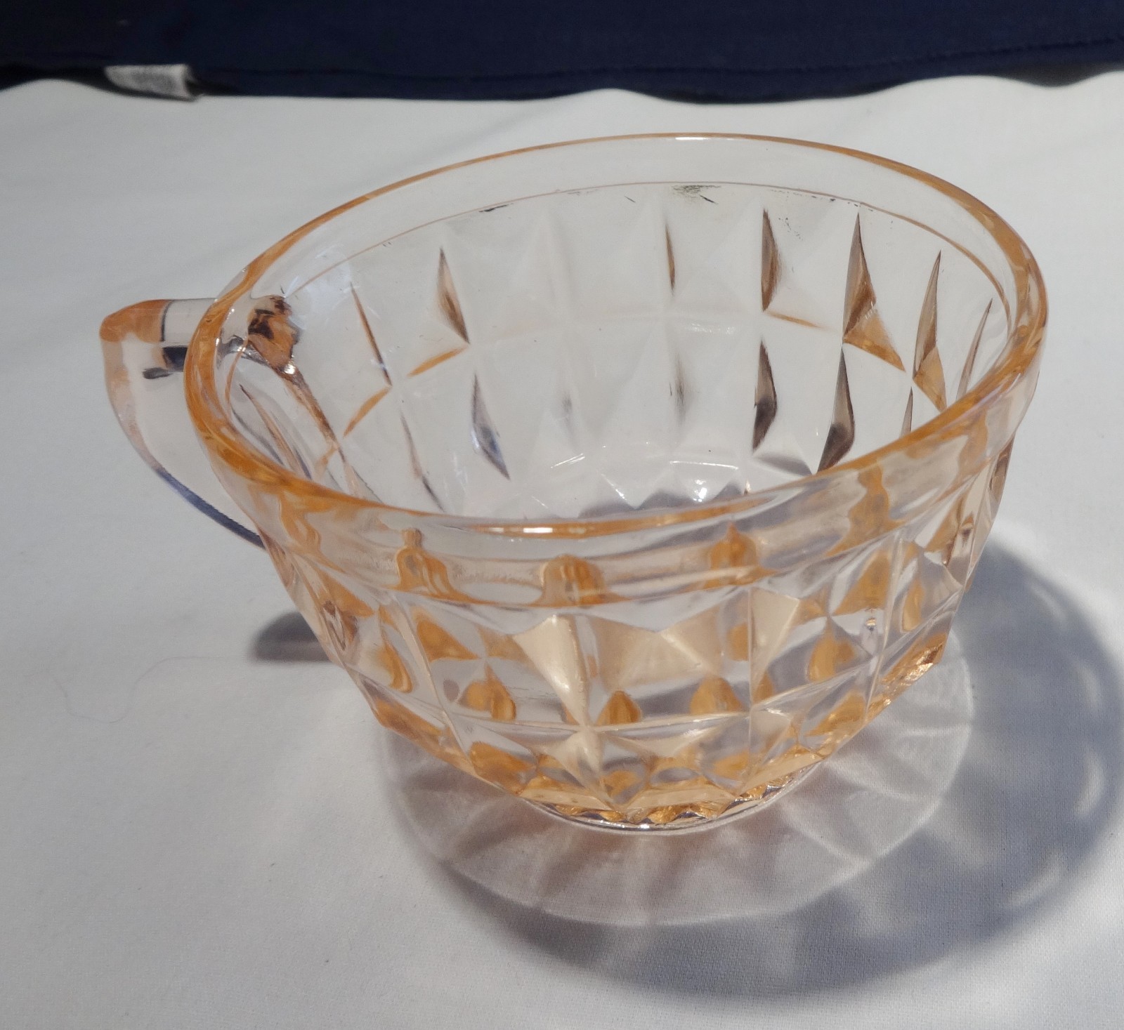 Glass Tea Cup Pink Windsor Diamondl