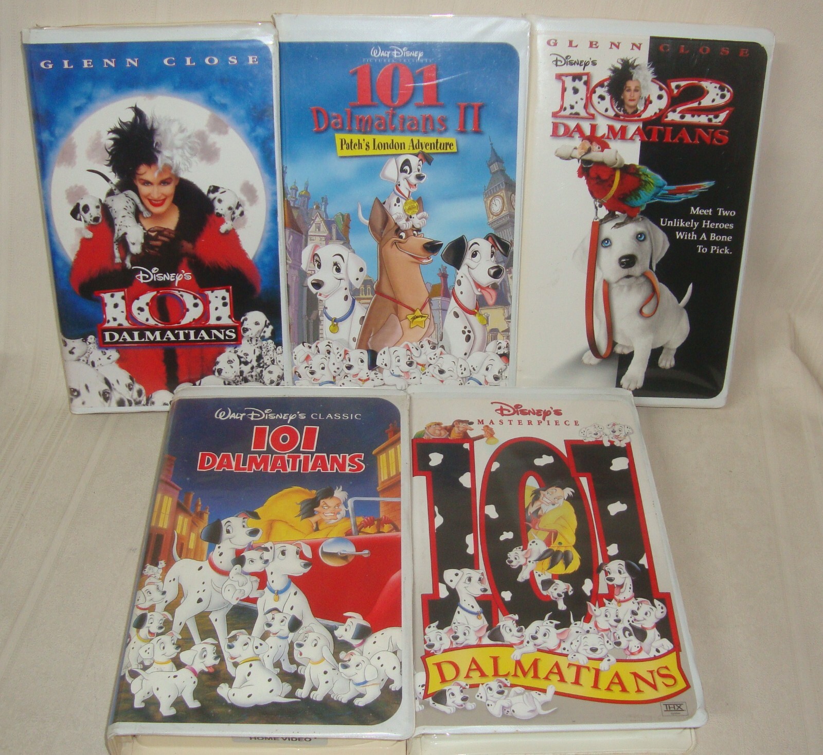 101 102 DALMATIANS LIVE AND ANIMATED DISNEY CLAMSHELL VHS