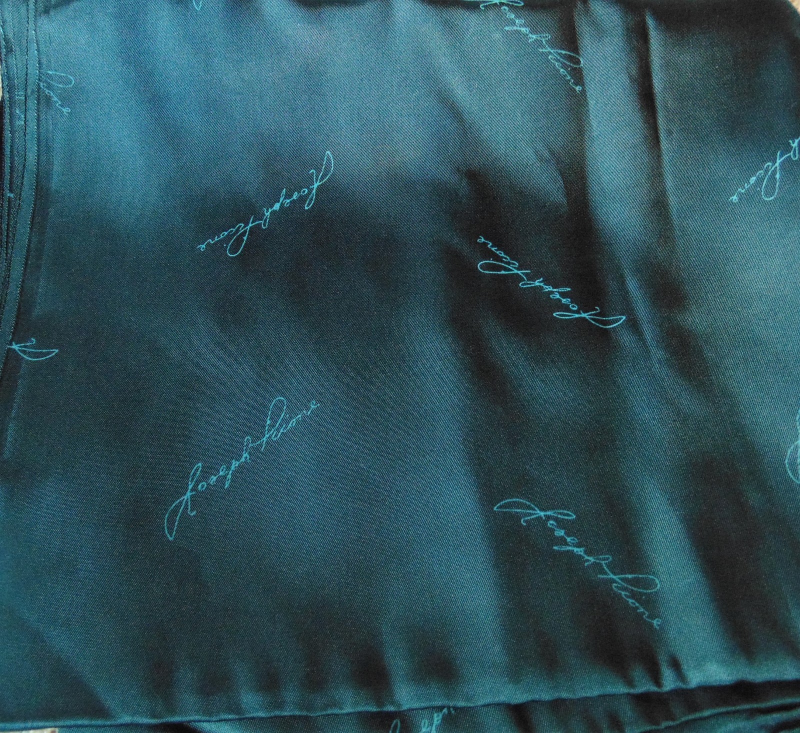 Suit Lining Fabric Green JOSEPH PICONE Logo Polyester Jacket Slacks Coat