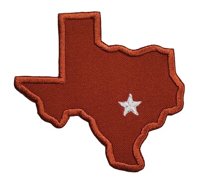 Austin Texas Embroidered Iron On Patch 3.75'' x 3.5'' Customizable Dallas Houston