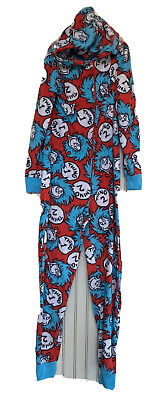 Dr. Seuss Thing 1 Thing 2 Adult Halloween Costume Pajamas One Piece Size M/L