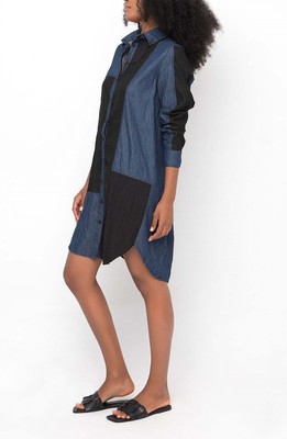 Pre-owned Ozai N Ku Dress - Denim Shirt Dress