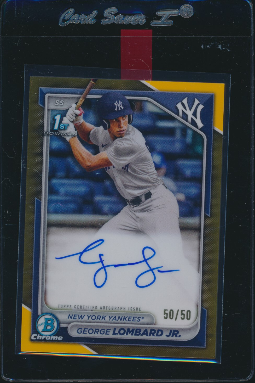 GEORGE LOMBARD JR. AUTO 1st 2024 Bowman Chrome GOLD