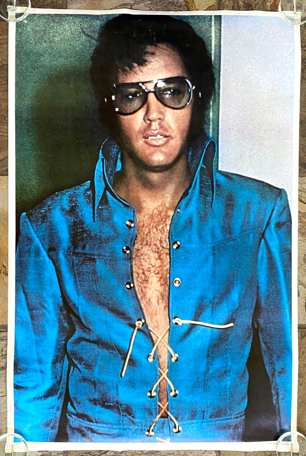 レア　1977年　ビンテージ　エルビスプレスリー　ポスター　ロカビリー　ロック Original 1977 Elvis Presley Memorial Promo Poster Rock Music