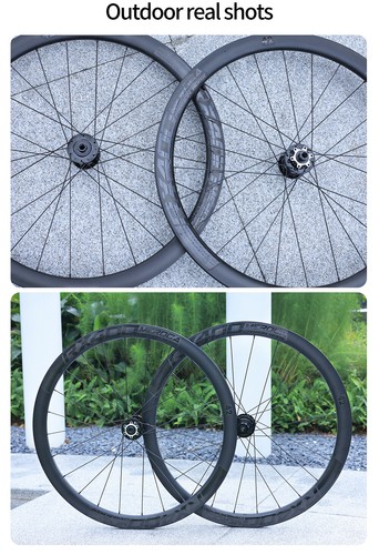 MEROCA 35/38/42mm Carbon Road Wheelset 700C Clincher Bicycle Wheels Disc Brake