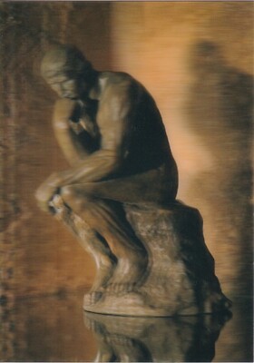 POSTCARD: 3D TYPE ''MO-ART DEGAS THE THINKER'' BY MOGO - DESIGN.COMN