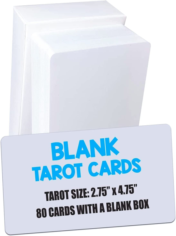 White Blank Tarot Cards Deck, 80 Cards per Deck, Standard Tarot Size(2.75
