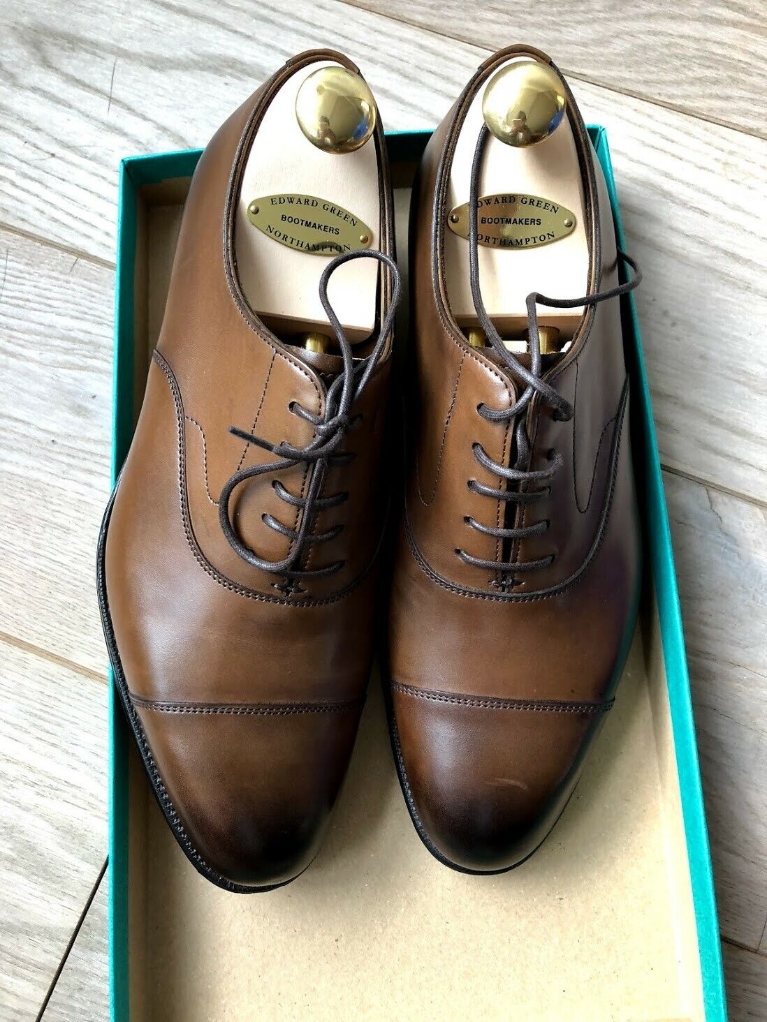 BNIB NEW Edward Green EG Chelsea Captoe Dark Oak Antique w BNIB NEW Edward Green EG Chelsea Captoe Dark Oak Antique w