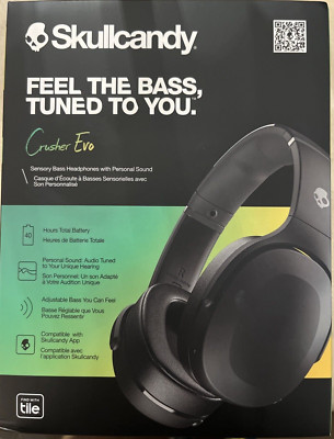 Skullcandy - Crusher Evo Over-the-Ear Wireless Headphones - True Black