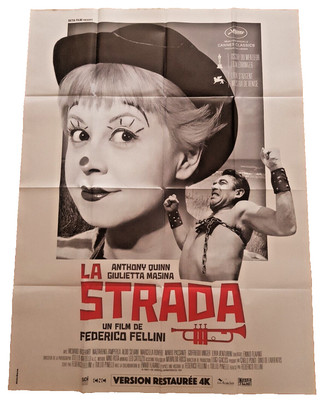 LARGE french cinema poster LA STRADA R2018 Federico Fellini Anthony Quinn