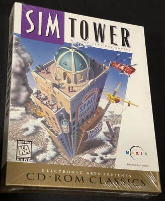 3 BIG BOX PC GAMES SIM TOWER SIM SAFARI & SIM COPTER ALL SEALED WIN 95 CD-ROM