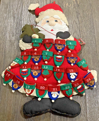 Vintage Dan Dee Santa Claus Christmas Advent Calendar Hanging/Wall Decor  25" | eBay
