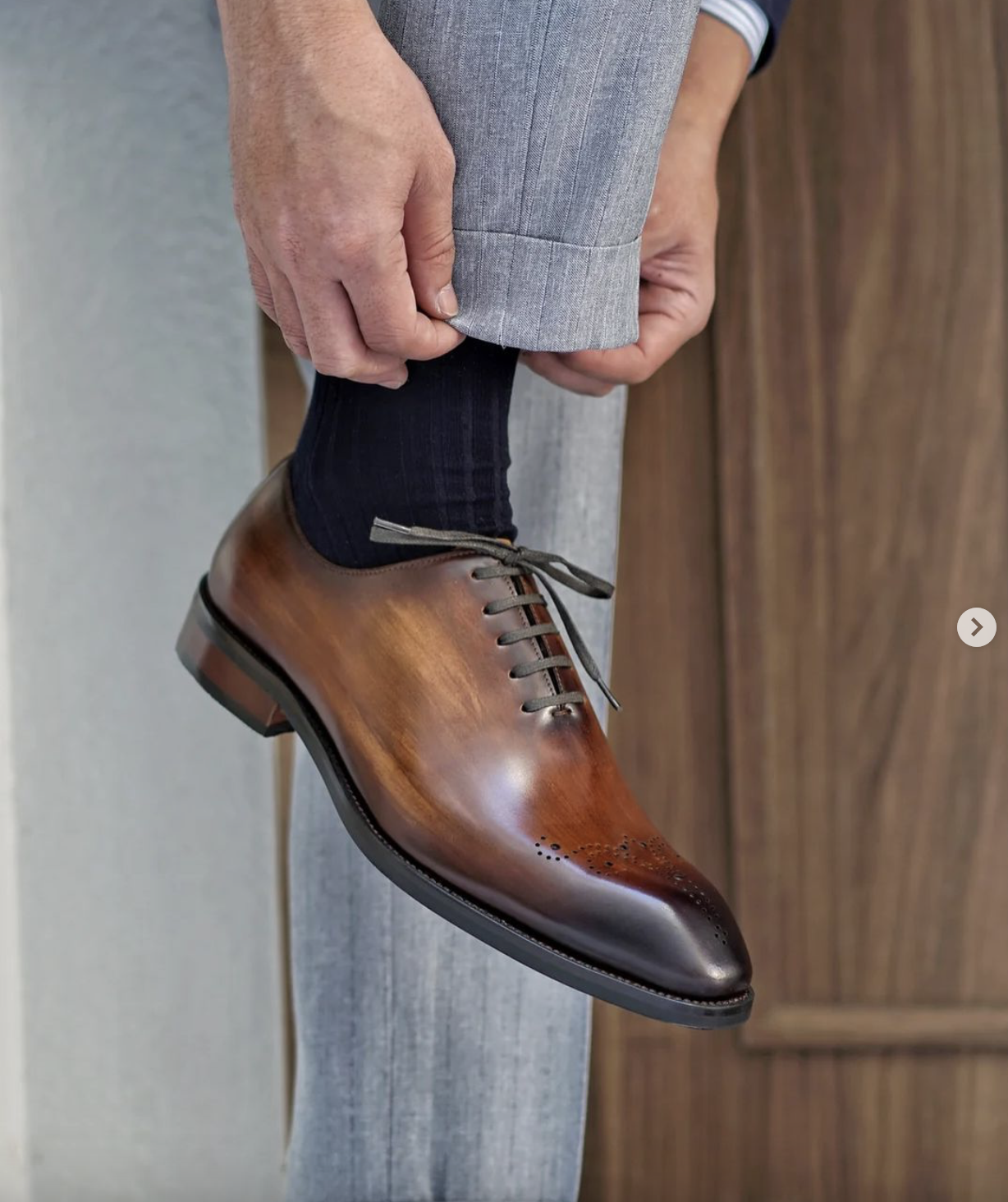 Handmade men shaded patina dress shoe, oxford formal lace up