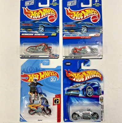 Hot Wheels Motorcycle Lot Diecast DAREDEVILS 1st Ed Tomahawk Scorchin Blast Lane