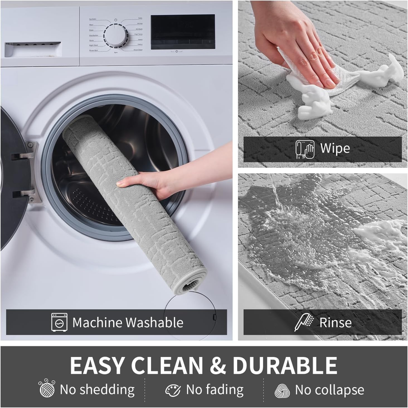 Bath Mat Super Absorbent-Quick Dry Bathroom Mat-Extra Soft Machine Washable Bath