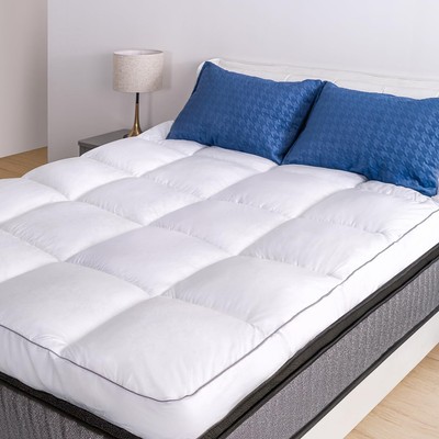 	Mattress Topper King Size Cooling Plush Pillow Top Mattress Pad Feather Bed	