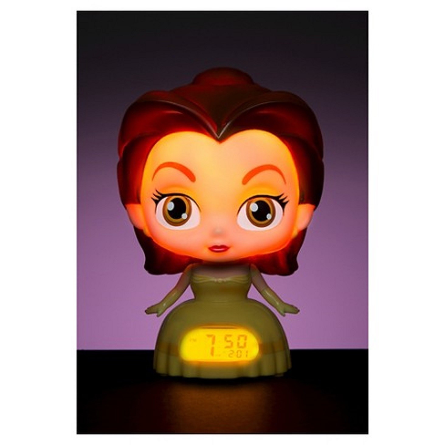 Disney Princess Belle Light Up Digital LCD Alarm Clock BulbBotz ~~~ FAST SHIP!!!