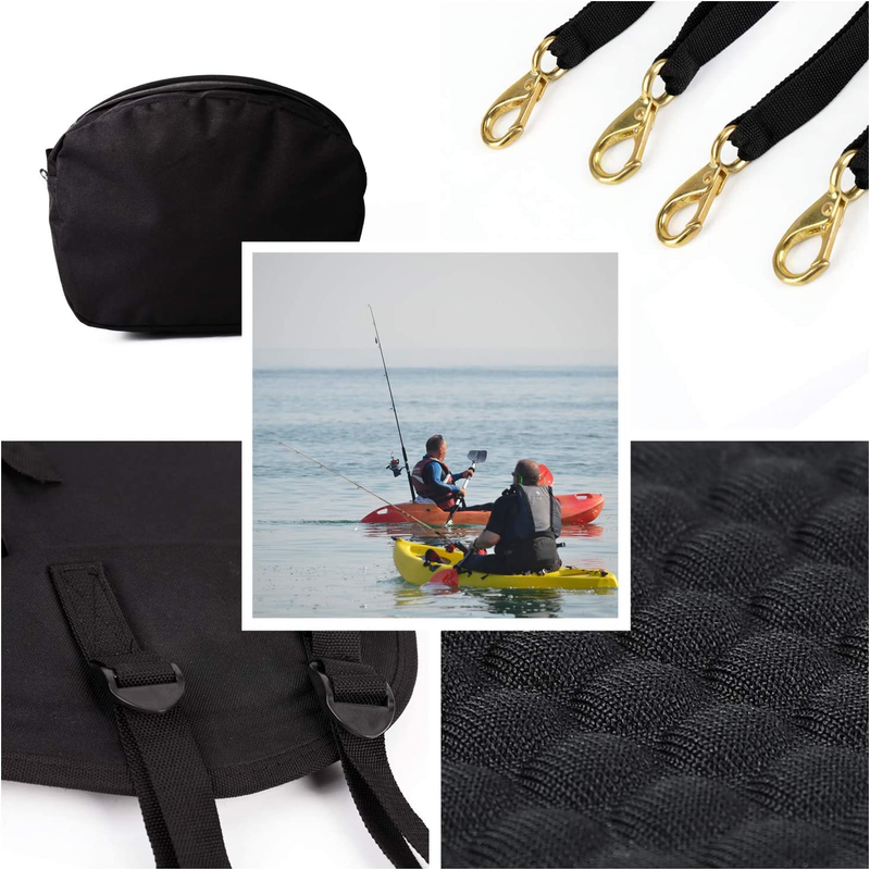 Leader Accessories Black/Gray Deluxe Kayak Seat SUP Seat Canoe Seat Boat Seat (B