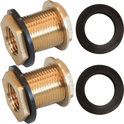 Solid Brass Bulkhead Fitting 1/2'' Female 3/4'' Male Ght Solid Brass Water Tank Co