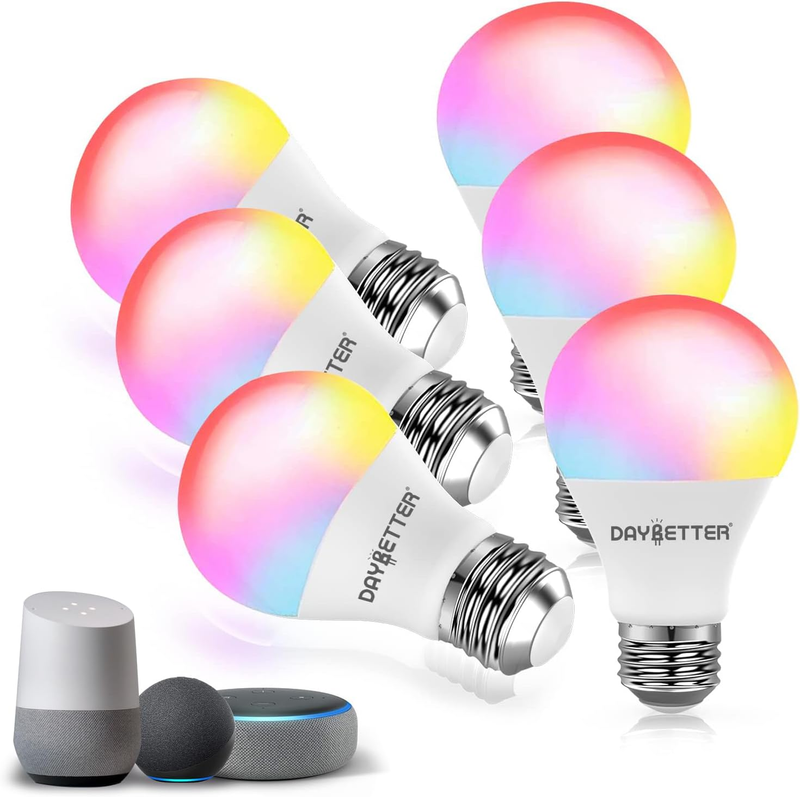 , Rgbcw Wi-fi Color Changing Led Bulbs Compatible With Alexa