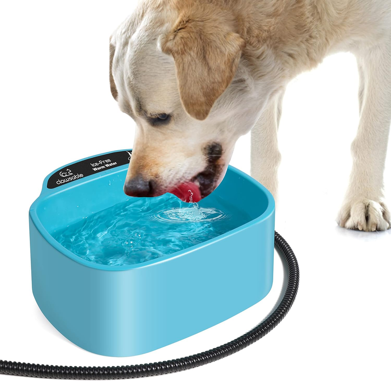 Heated Water Bowl for Dog & Cat, Outdoor Heated Dog Bowl Provides Drinkable Wate