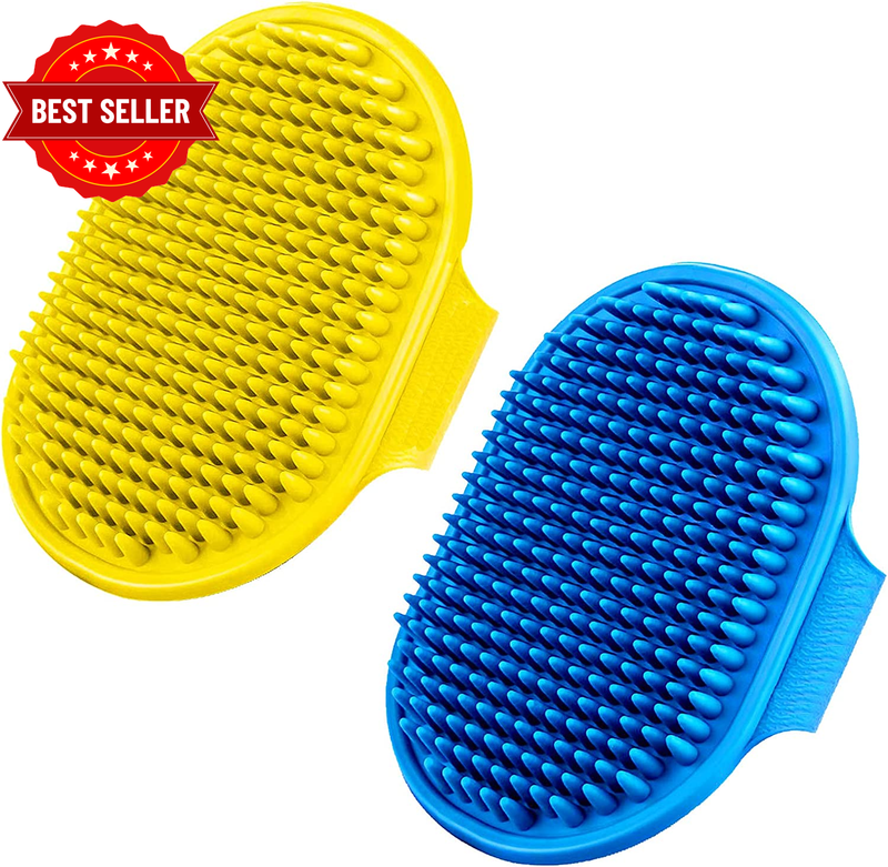2 Pack Dog Brush & Cat Brush,With Adjustable Ring Handle Slicker Dog Grooming Br