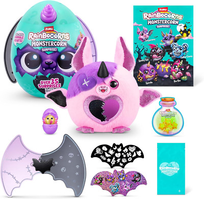 Rainbocorns Monstercorn Series 1 Vampire Cat Plush Unboxing 35 Surprises New Toy