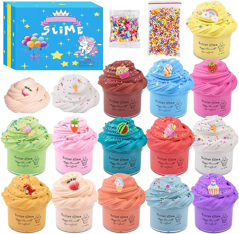 14 Pack Super Mini Butter Slime Kit Scented Slime Party Favor Gifts for Children