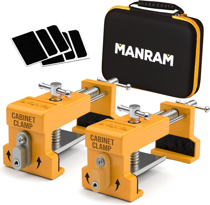 Cabinet Clamps 2 Pack, Face Frame Alignment Tool with Drill Guide