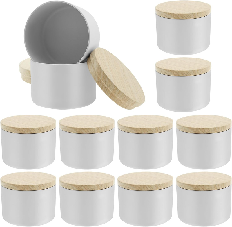 12 Pack Iron Empty Candle Tins, 8Oz Compact Candle Making Jars, DIY Candles Cont