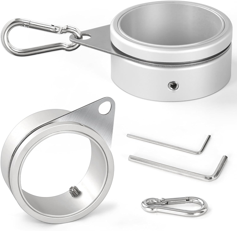 Anovo Flag Pole Rings, Aluminum Alloy Flagpole Rings 360° Rotating anti Wrap Fla