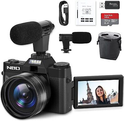 Digital Cameras for Photography Vlogging 4K 48MP 3.0 Inch Flip Screen Camera