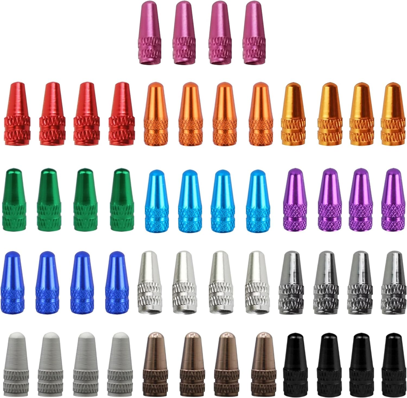 52 PCS Bicycle Presta Valve Cap Multi Color Bike Tire Caps Cycling Valve Cap for