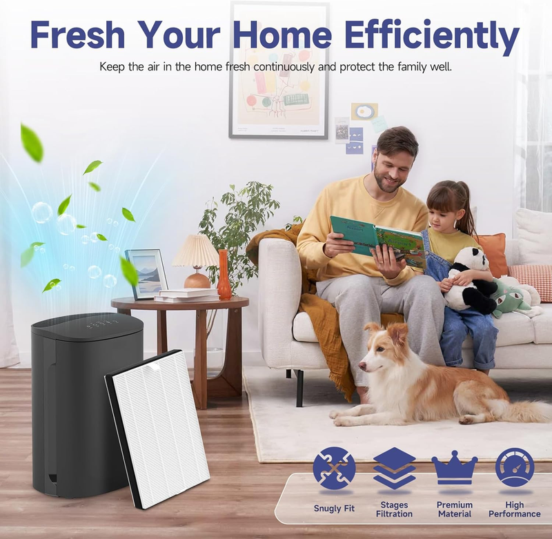 2 Pack F2 A2 HEPA Replacement Filter Compatible with 3M Filtrete Room Air Purifi