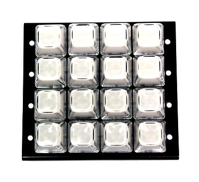 1pc White Keyboard 4x4 16 Keys 16Key Metal Panel SPST Machine Push button Switch