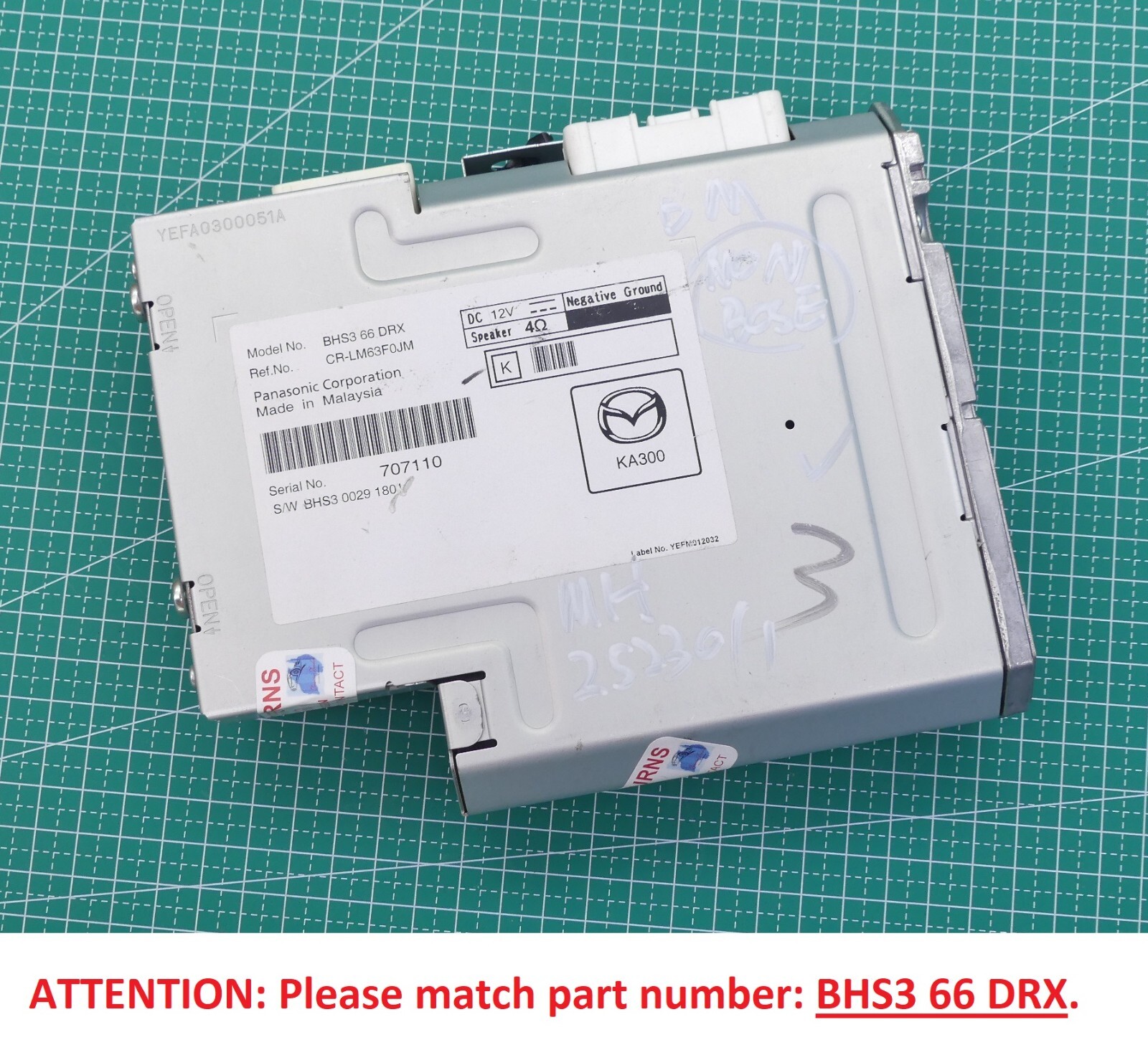 Mazda 3 BM Model TAU Module TYPE A Tuner Audio Control Unit