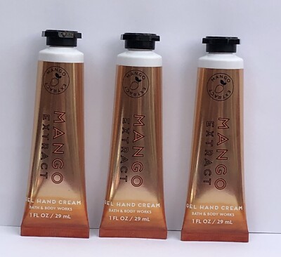 3-Pack Mango Extract NEW Gel Hand Cream 1 oz Bath & Body Works