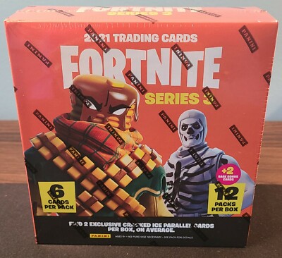 ONE (1) FORTNITE SERIES 3 UNOPENED FACTORY SEALED MEGA BOX-CRACKED ICE PARALLELS