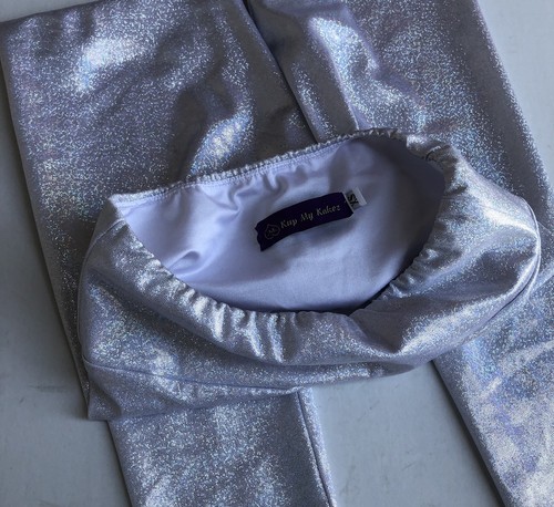 NWOT Kup My Kakez Silver Hologram Leggings Pole Dancer Dancing Dance XS