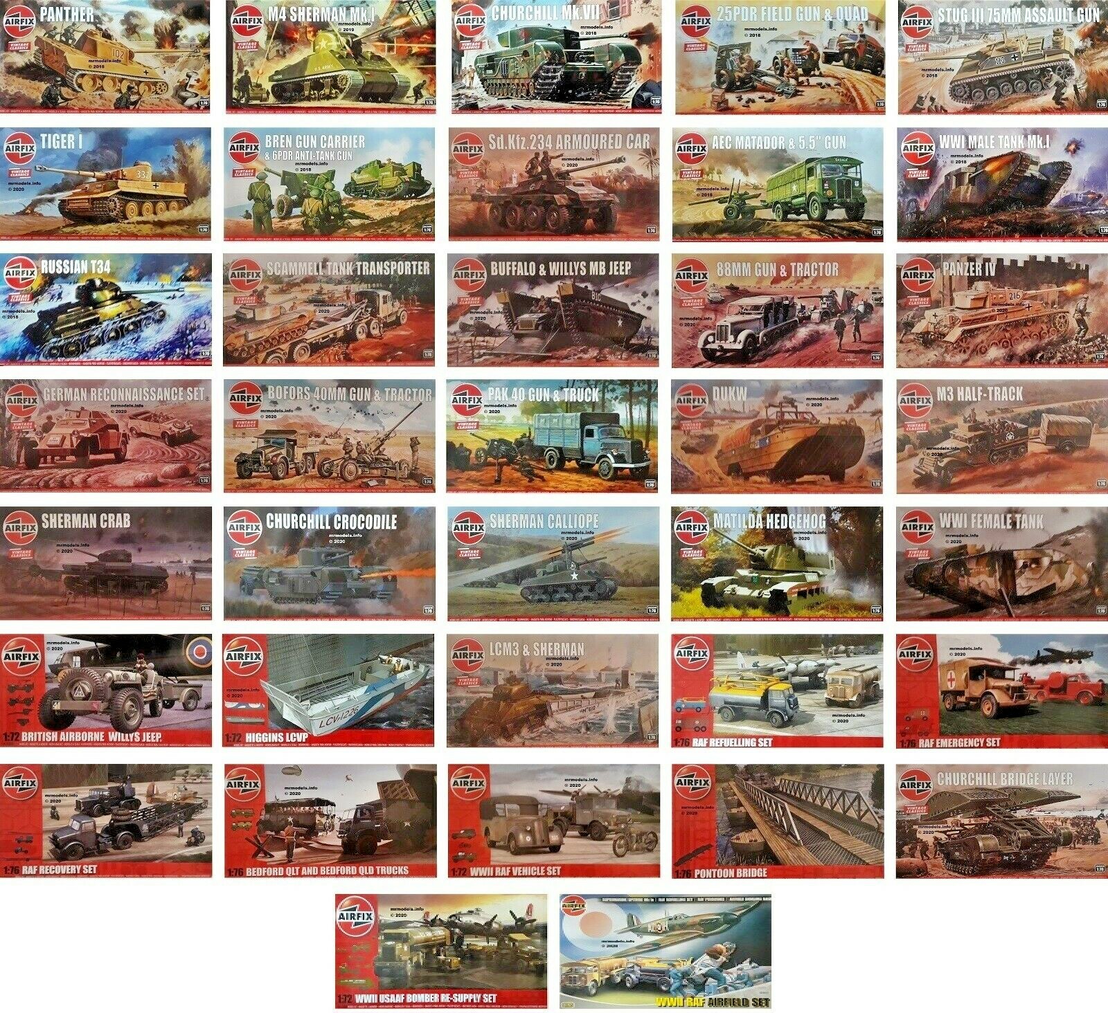 エアフィクス　1/76 BOFORDS40mmGUN&TRACTOR他4個セット Airfix 1:76 Bofors 40mm Gun & Tractor Full Build and Review