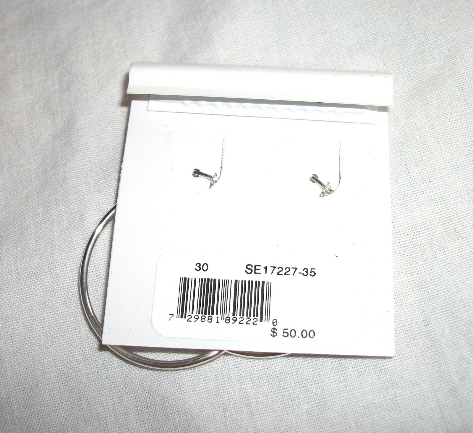 Pair Of Lord & Taylor Sterling Silver Hoop Earrings NEW