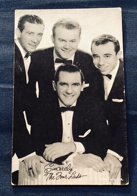 The Four Lads  Vintage Arcade Card  Canadian Male Singing Quartet