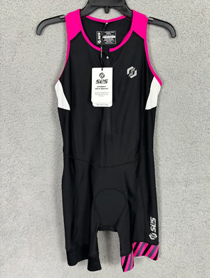 SLS3 Women's Triathlon Suits FRT Tri Suit One Piece Black/Bright Rose Lg, NWT's.