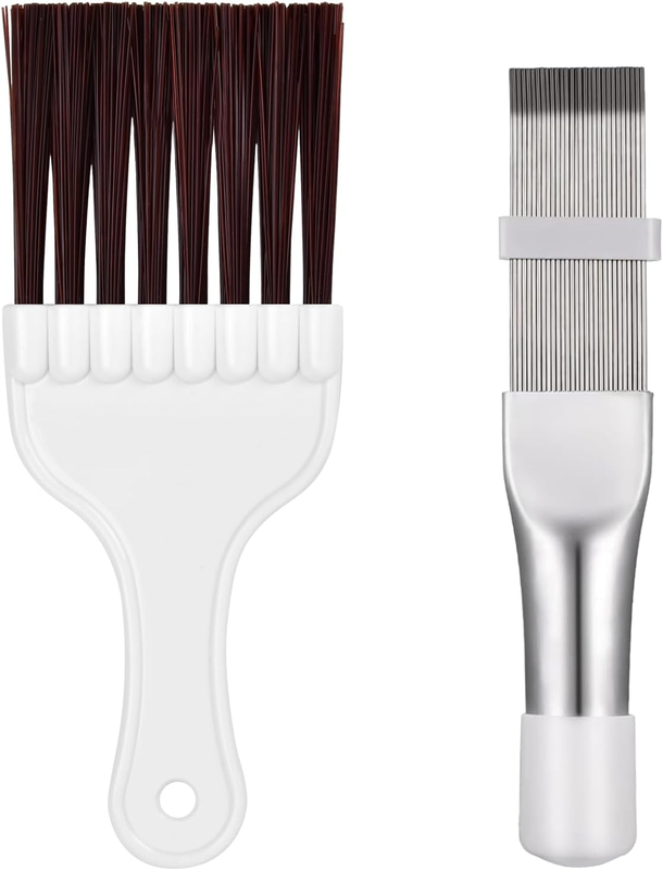 Air Conditioner Fin Comb, 2 Pcs Stainless Steel Condenser Cleaning Brush, AC Cle