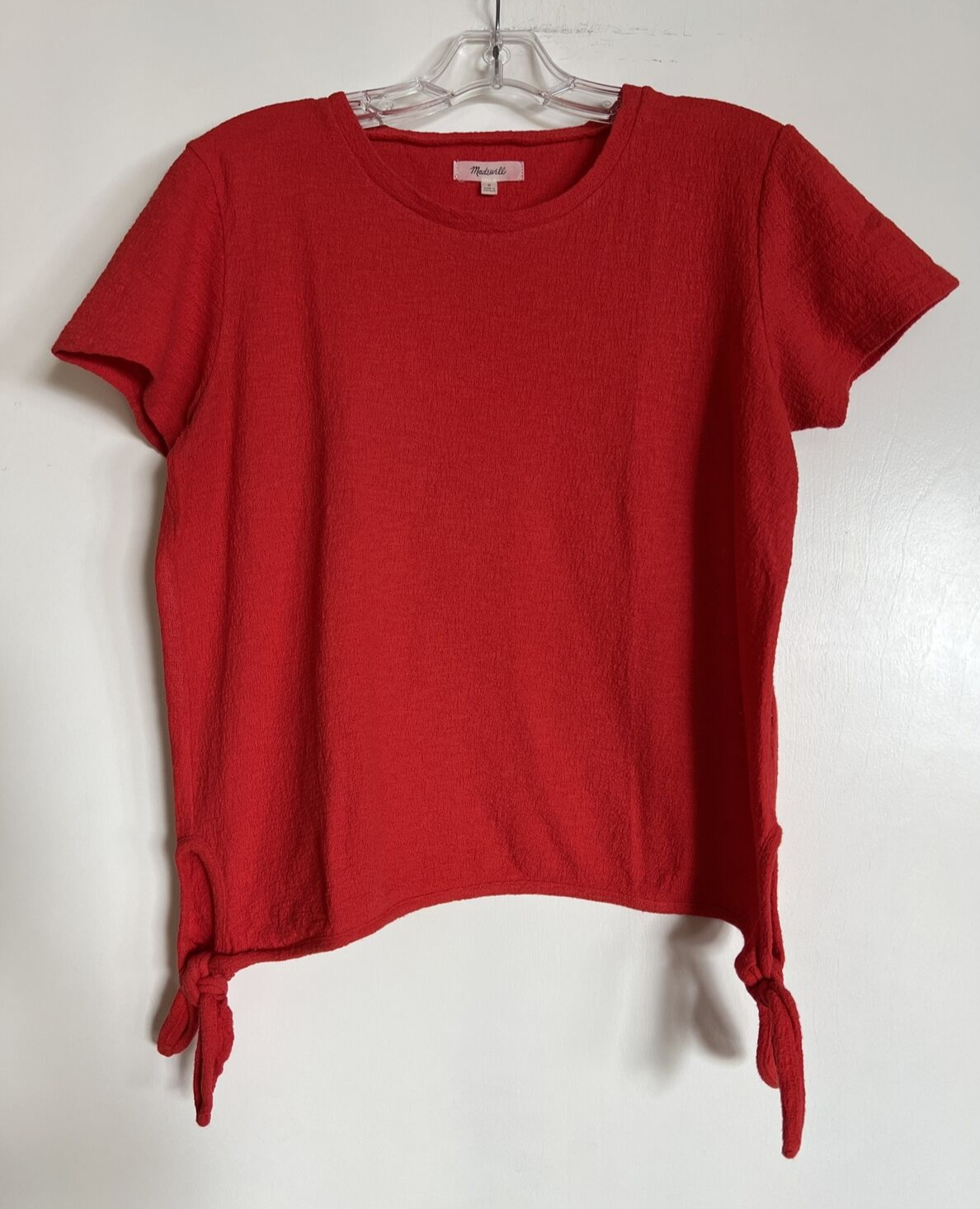 メイドウェル　トップス　コットン100% レディース MADEWELL Orange 100% Cotton Knit Blouse Top Shirt SMALL Side