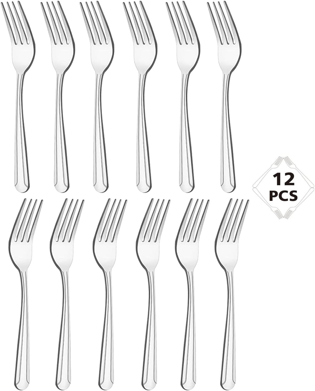 12pcs Dominion Heavy Duty Stainless Steel Silverware Flatware Dinner Salad Forks