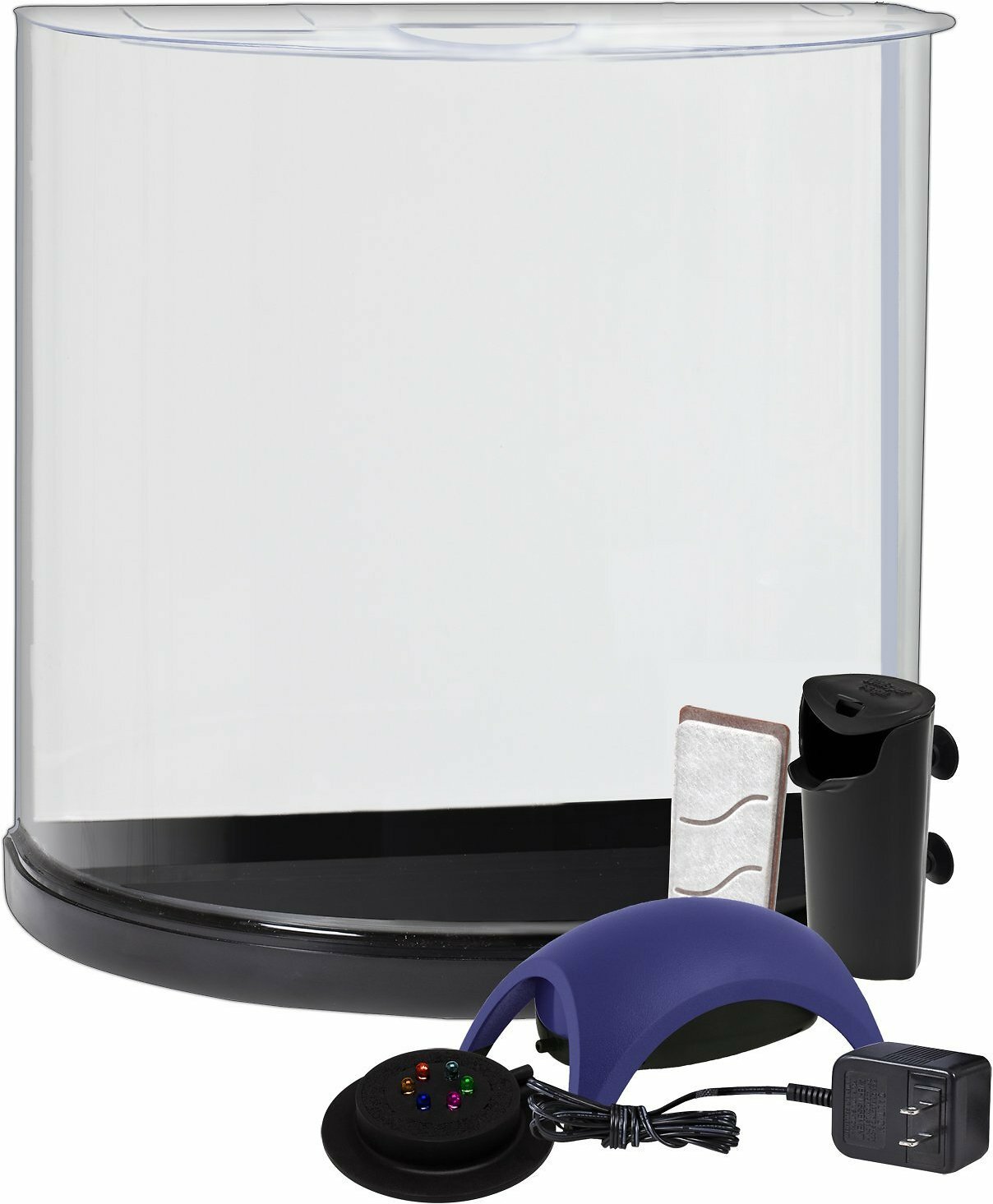 Tetra ColorFusion Half Moon Aquarium Kit, 3-gal